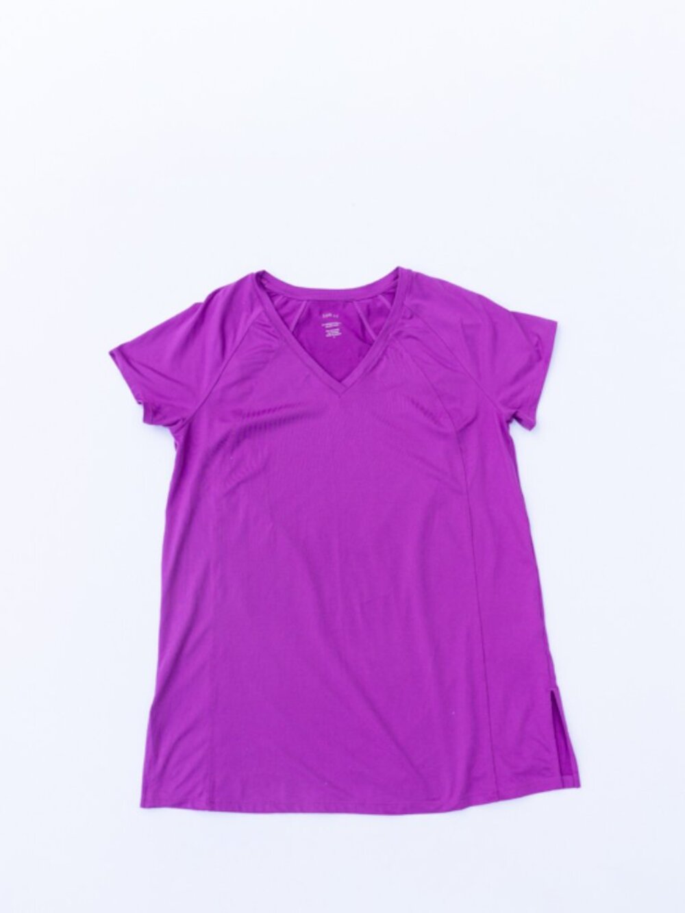 J. Jill Fit Supreme Stretch Seamed Tunic Shirt Purple S Top Workout Athletic